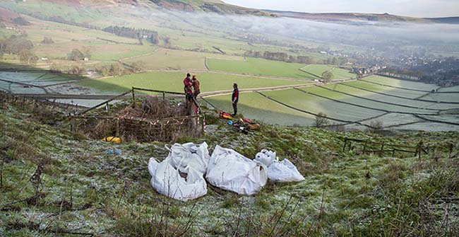 The Longcliffe site in winter, prior to the first stage of construction. Photo: Phil Wolstenholme.